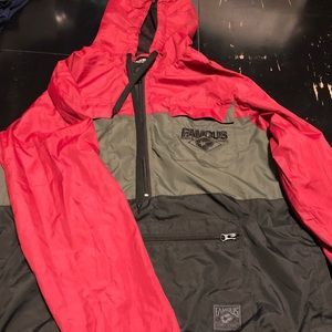 Famous Stars and Straps rain jacket.